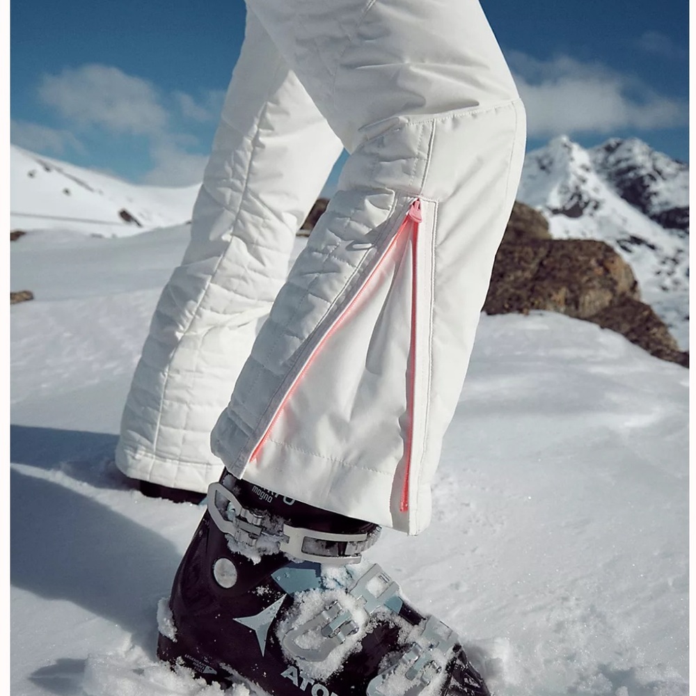 NEW FP Movement All Prepped Ski Suit Snowsuit Snow Bib White Pink Size L $698 - Picture 13 of 13